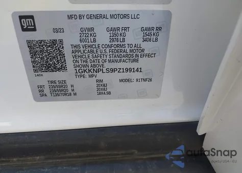 2023 GMC Acadia Fwd Denali from USA, damaged, VIN 1GKKNPLS9PZ199141